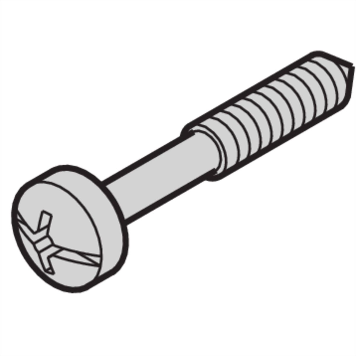 SCHROFF Halsschraube mit Kreuzschlitz/Schlitz - HALSSCHR.M.KR.M2,5 SCHW.100S