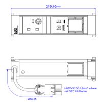 BACHMANN POWER FRAME S 1xUK 1xCM, 1xUSB A&C 22W 0,2m GST18 United Kingdom