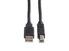 ROLINE USB 2.0 Kabel, Typ A-B, schwarz, 0,8 m