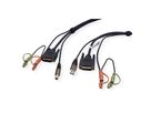 ATEN 2L-7D02UI KVM Kabel DVI-I (Single Link), USB, Audio, schwarz, 1,8 m