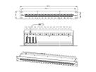 TELEGÄRTNER 19"-Verteiler MPP24 1 HE, Kat.6A (Class EA) (ISO/IEC), 24 Ports, schwarz