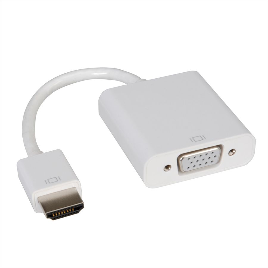 ROLINE HDMI-VGA Adapterkabel, HDMI ST / VGA BU, 0,15 m
