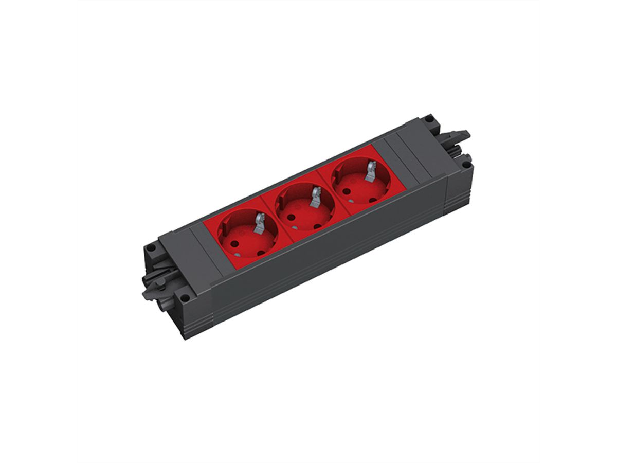 BACHMANN STEP BASE 3xCEE7/3 rt GST18, schwarz / rot