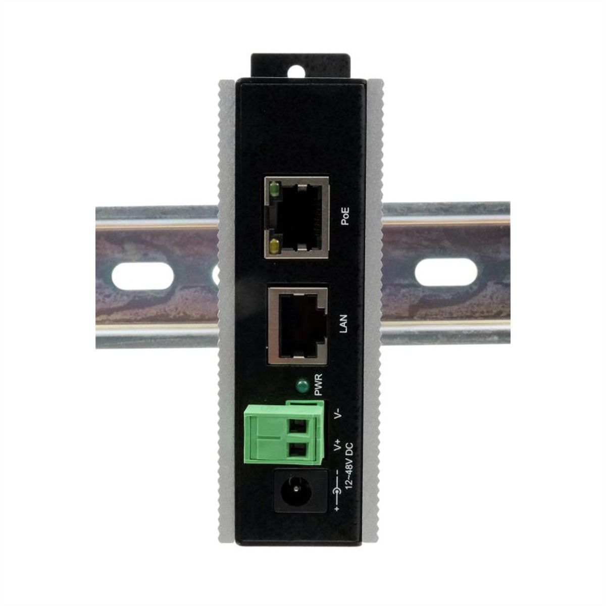 EXSYS EX-6007PoE-WT PoE Gigabit Injektor 12-48V, Metall Gehäuse