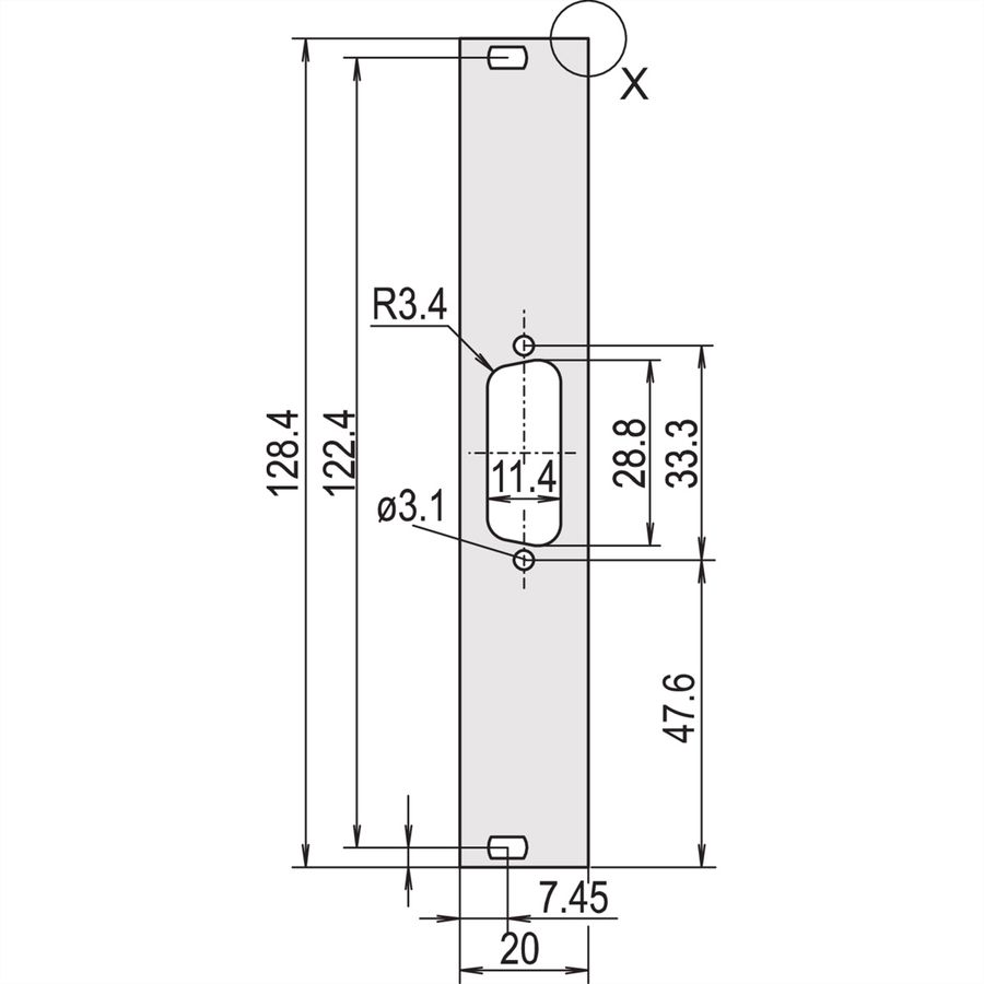 SCHROFF Frontplatten für D-Sub Steckverbinder - TEILFRONPL.3HE 4TE 1X15 DC