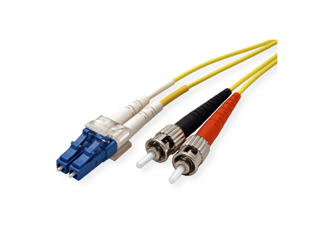Quality LWL-Kabel Single Mode E9/125µm OS2, LC/ST, gelb, 10 m
