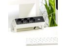 BACHMANN DESK2 3x Schutzkontakt GST18, weiß