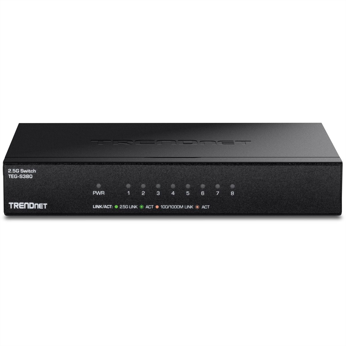 TRENDnet TEG-S380 8-Port 2.5G Switch, Unmanaged, schwarz