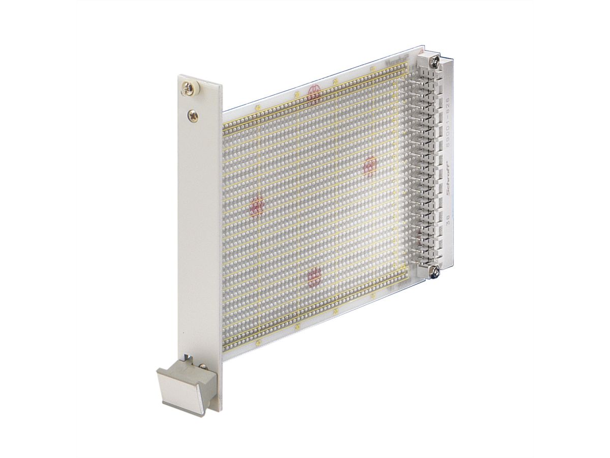 SCHROFF Steckbaugruppen mit Aushebegriff in Trapezform - Frontplatte ungeschirmt - STECKBAUGRUPPE 3HE 4TE EL/C