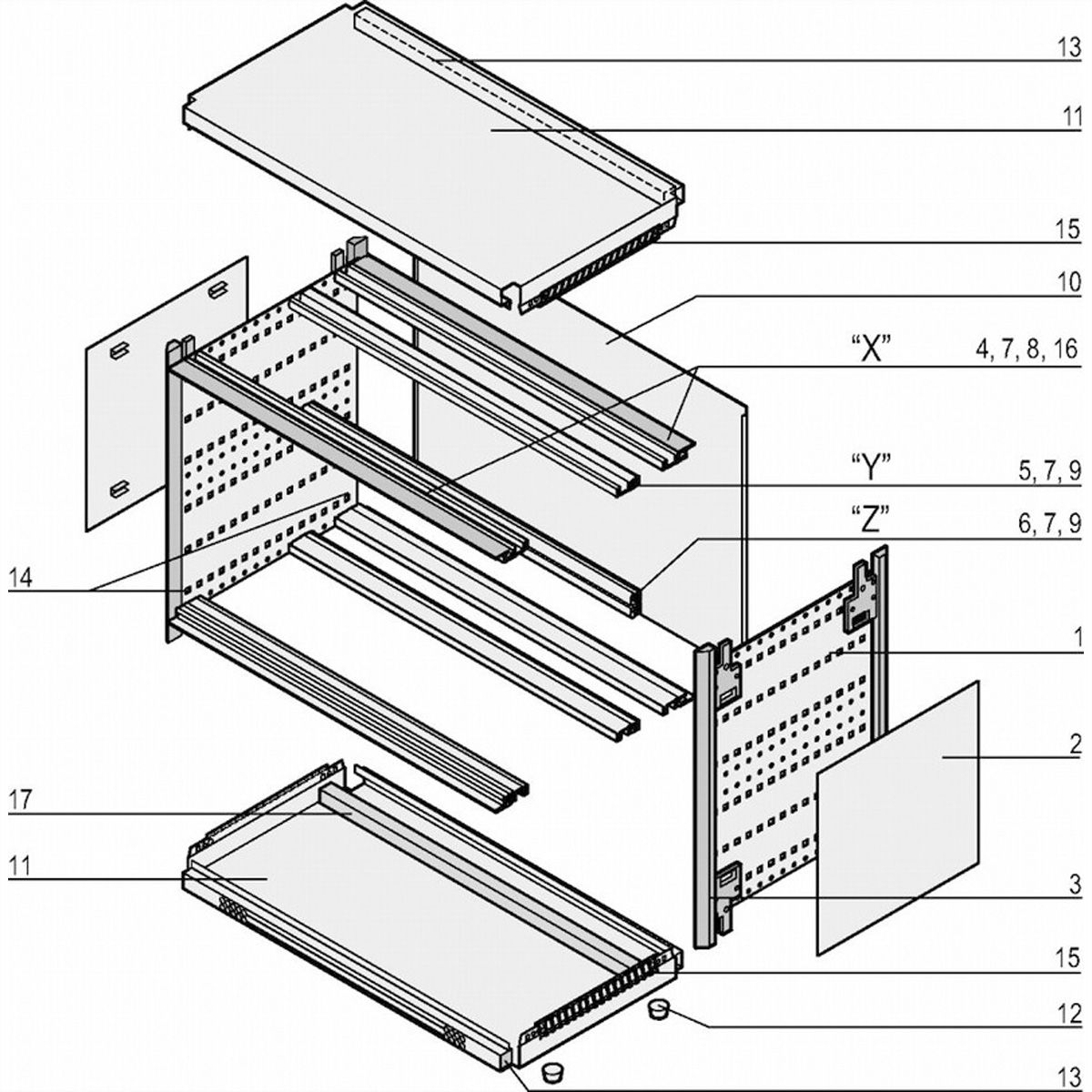 SCHROFF ratiopacPRO air Komplettgehäuse - RAT.PRO AIR HF 6/7 84TE 435T