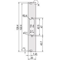 SCHROFF Frontplatten für D-Sub Steckverbinder - TEILFRPL.3HE 4TE 1X25 DC EMC