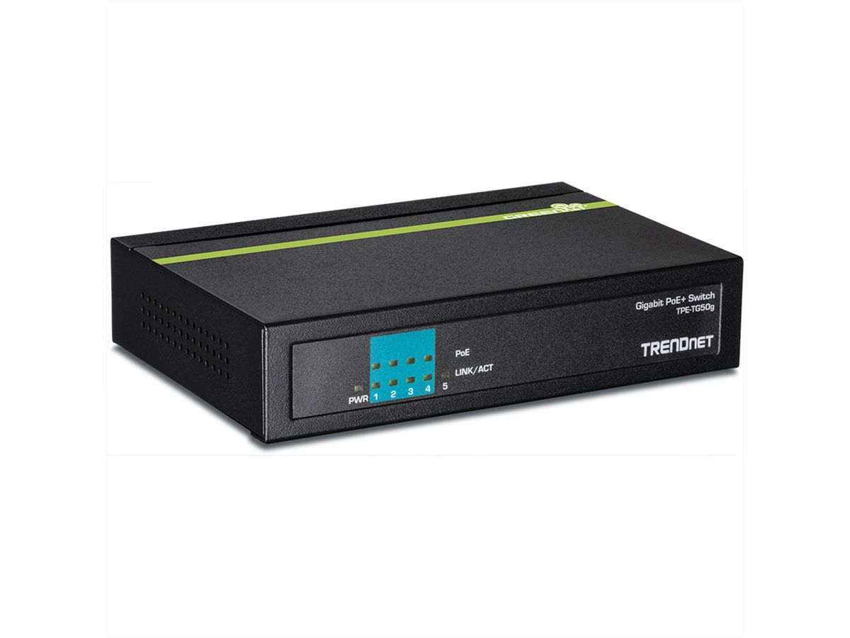 TRENDnet TPE-TG50g 5-Port Gigabit PoE+ Switch