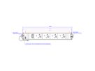 BACHMANN STEP BASE 4xUK 45° 1xSchalter GST18 inkl. Erdung, schwarz