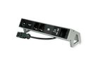 BACHMANN DESK2 1xIOTspot 2xSchutzkontakt, USB Charger 1xABD 0,2m GST18, inox