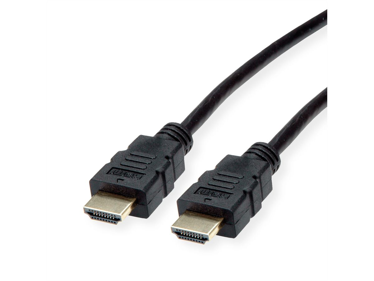 ROLINE HDMI High Speed Kabel mit Ethernet, TPE, schwarz, 1,5 m