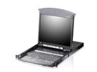ATEN KL1516AiM KVM Over-IP Switch, 43cm TFT, VGA, PS/2-USB über Kat 5, 16 Ports, IT-Layout