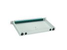 TELEGÄRTNER BASIS eco LWL-Panel mit Kupplungen, 24x SC Duplex, türkis, OM3
