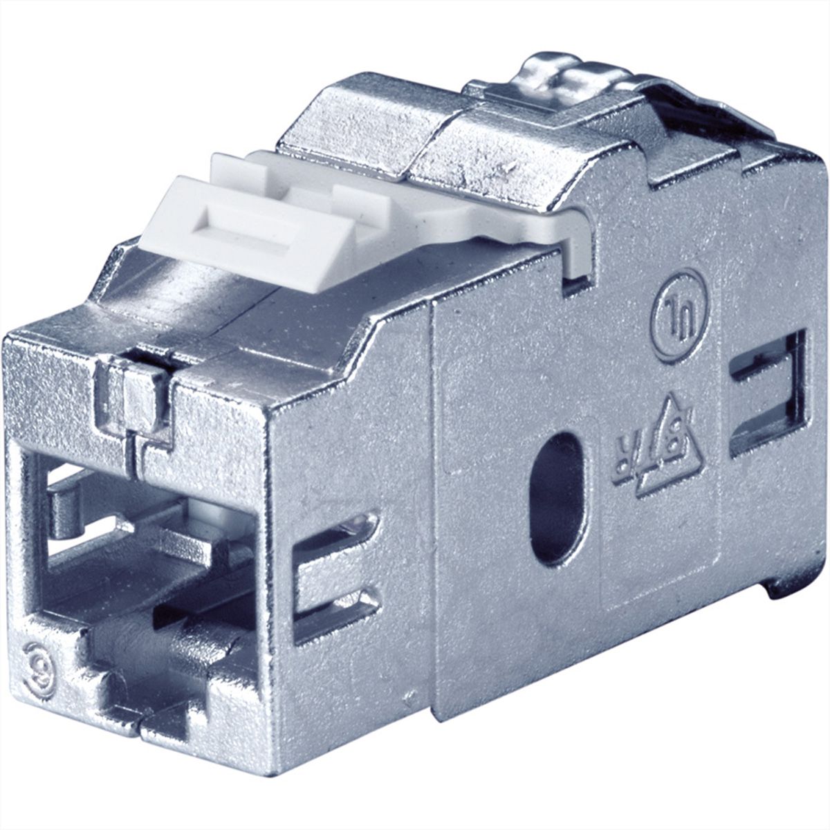 BACHMANN Keystone CAT6 Klasse Ea STP Kupplung RJ45 geschirmt 10GBit, silberfarben