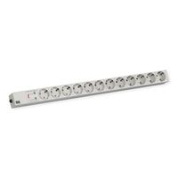 BACHMANN IT PDU ALU 1HE 12x Schutzkontakt, ÜSS, Zuleitung mit Schutzkontaktstecker