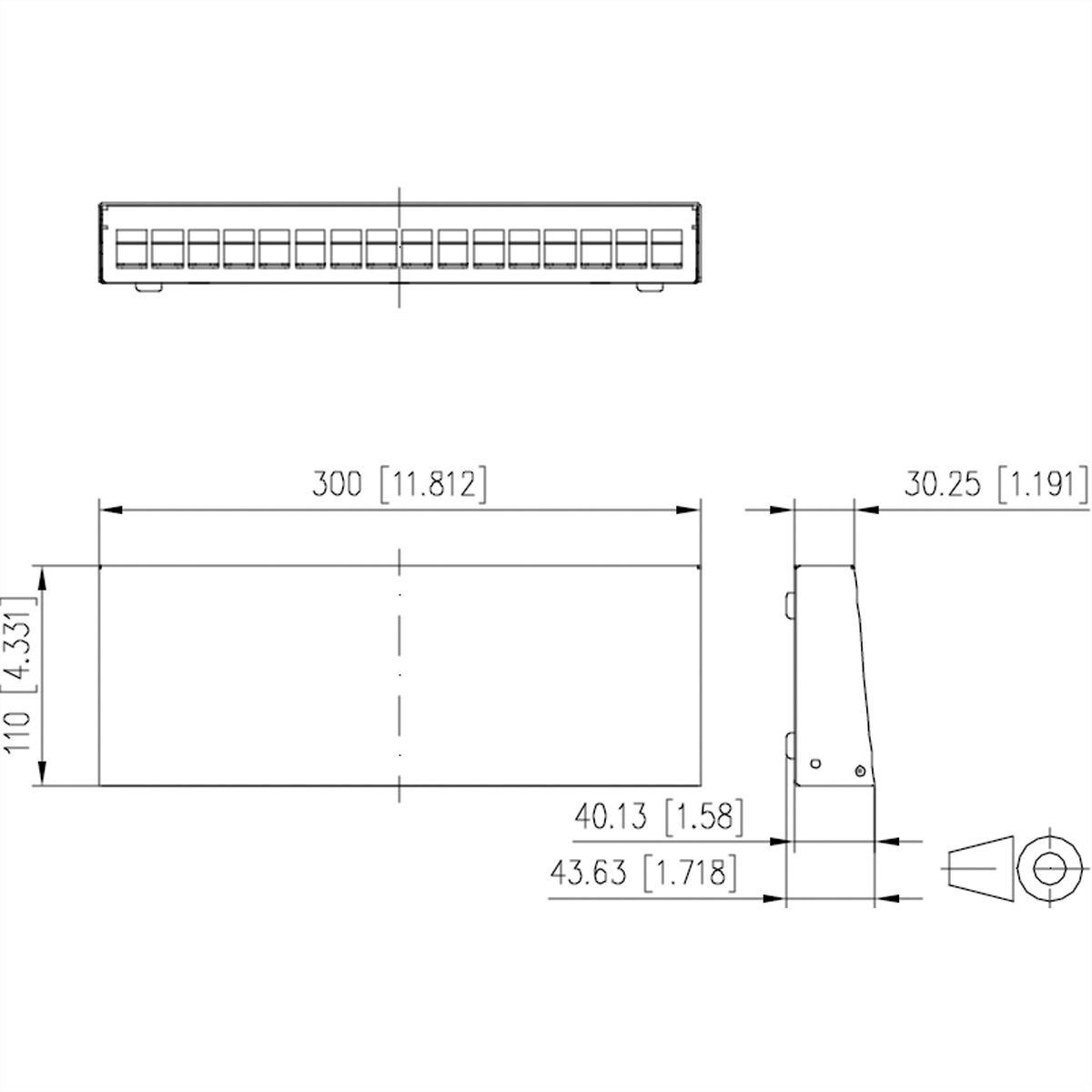 METZ CONNECT Keystone AP-Gehäuse 16 Port reinweiß RAL9010