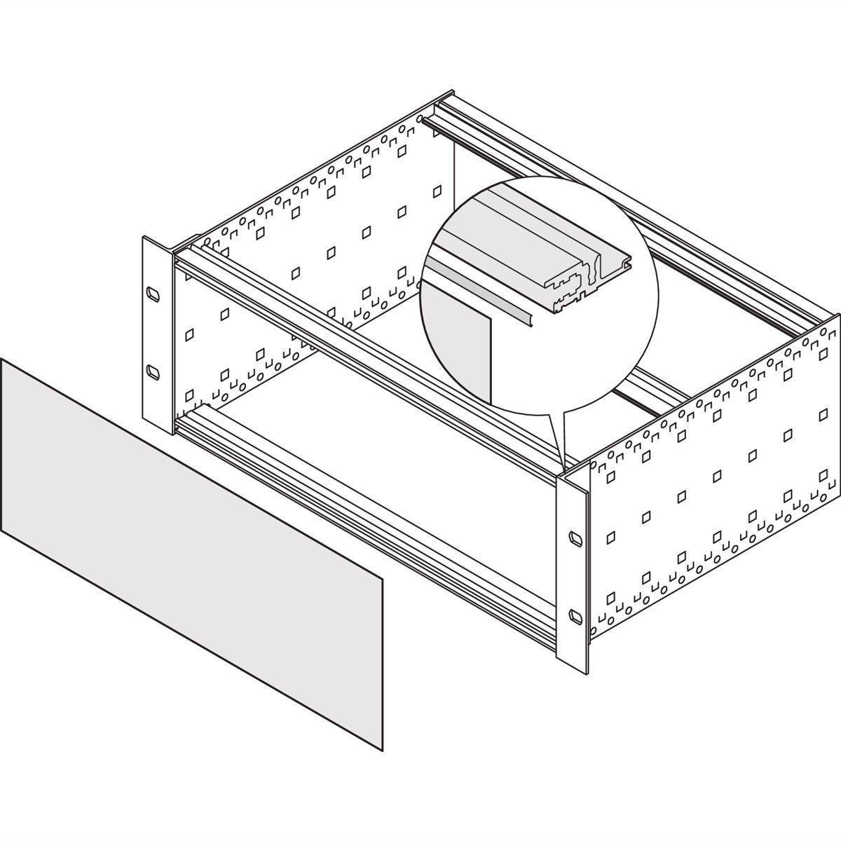SCHROFF EMV-Dichtung, St, rostfrei, zwischen Frontplatte/Rückwand und Modulschiene - KONT.STR MS-FPL 42TE 10STK