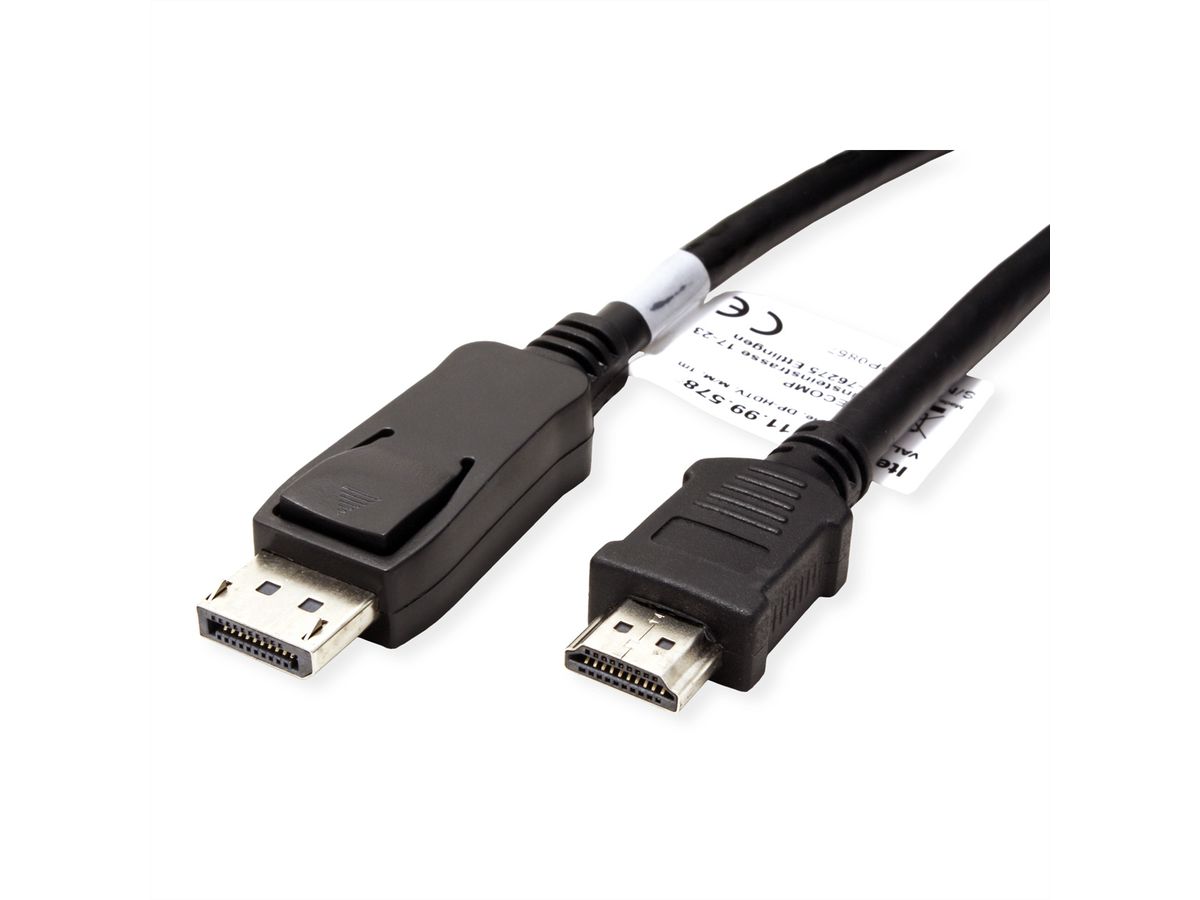 VALUE DisplayPort Kabel DP - HDTV, ST/ST, schwarz, 1 m