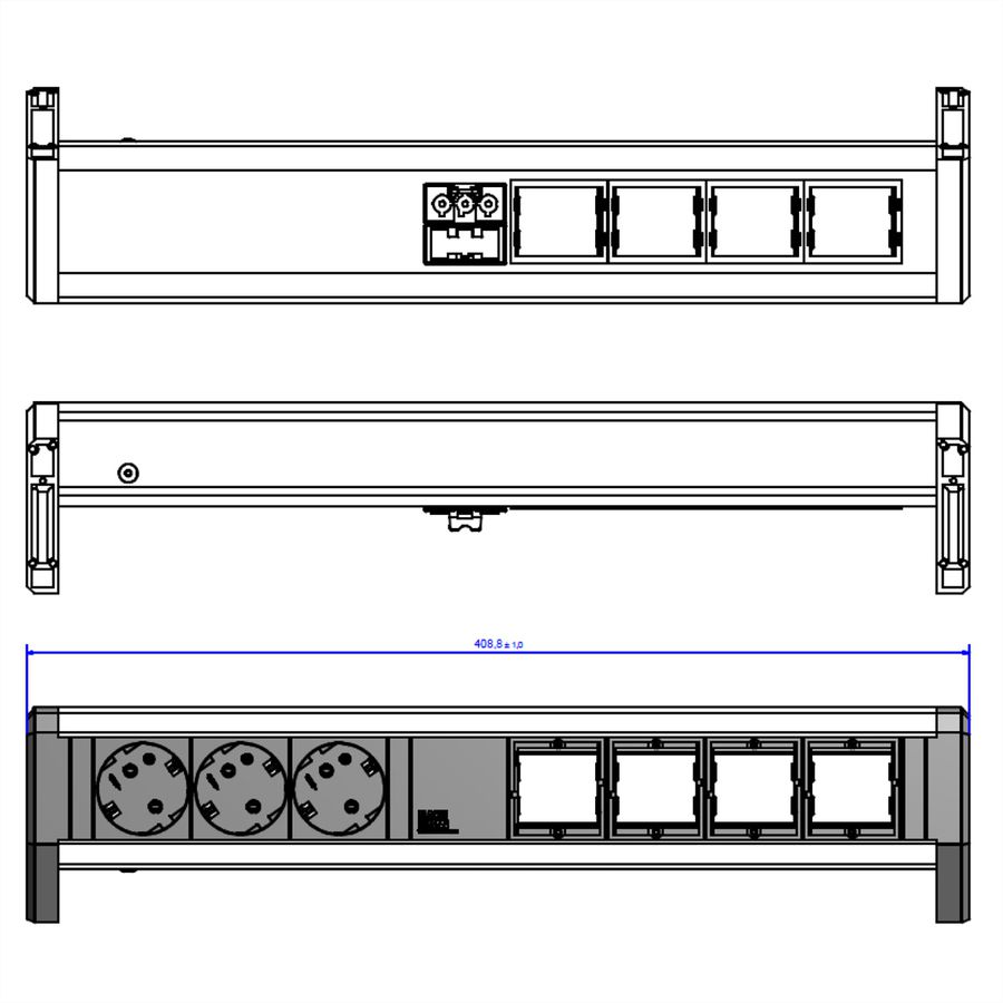 BACHMANN DESK 3x Schutzkontakt 4x ABD GST18
