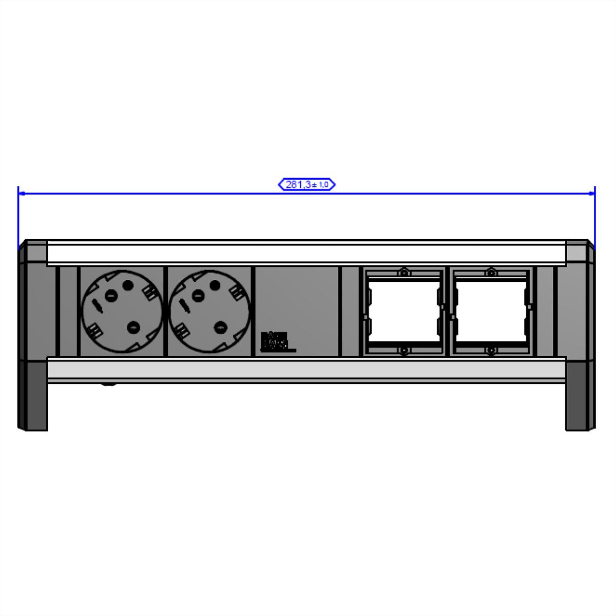 BACHMANN DESK 2x Schutzkontakt, 2x ABD GST18