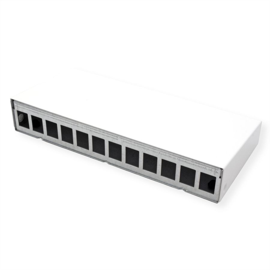 METZ CONNECT Keystone AP-Gehäuse 12 Port reinweiß RAL9010