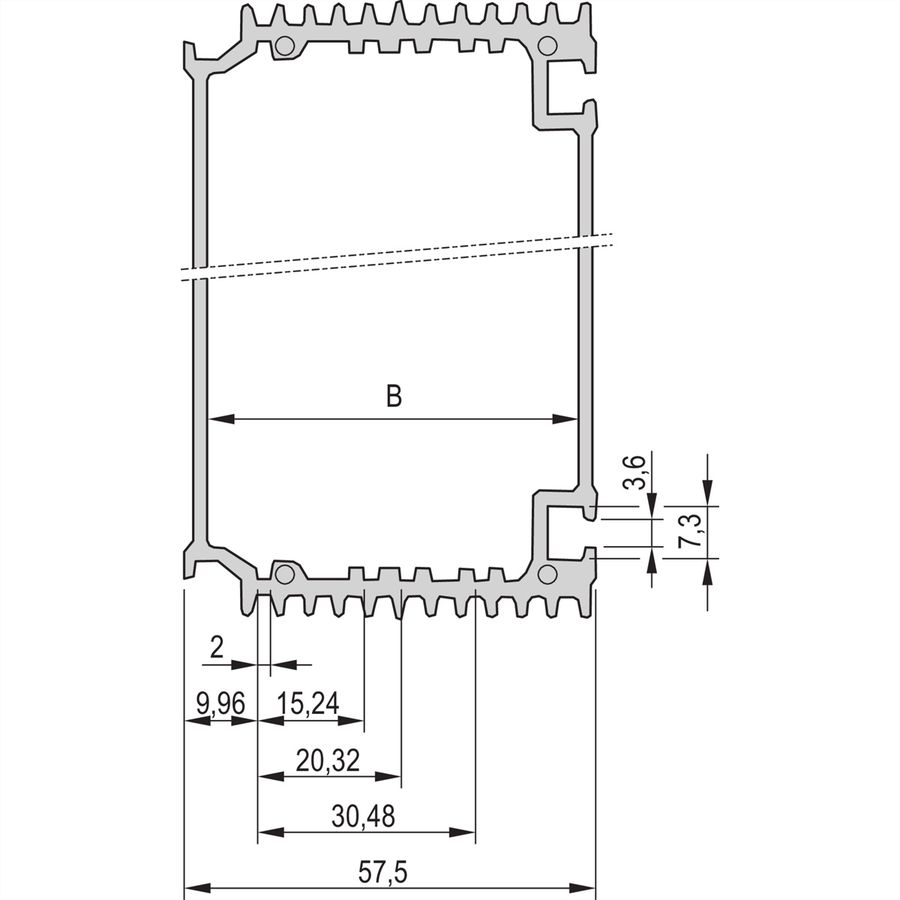 SCHROFF HF-Tubus - HF-TUBUS 3HE 12TE 227,0T