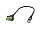 ROLINE Kabeladapter RJ45 Stecker zu Terminalblock, (Drucktasten), 30 cm