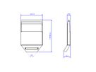 BACHMANN DESK2 Kabelführung RAL9005, lackiert schwarz