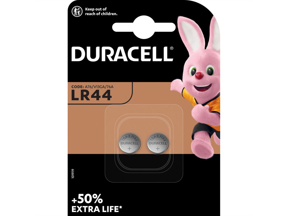 DURACELL Knopfzelle LR44, 2er Pack