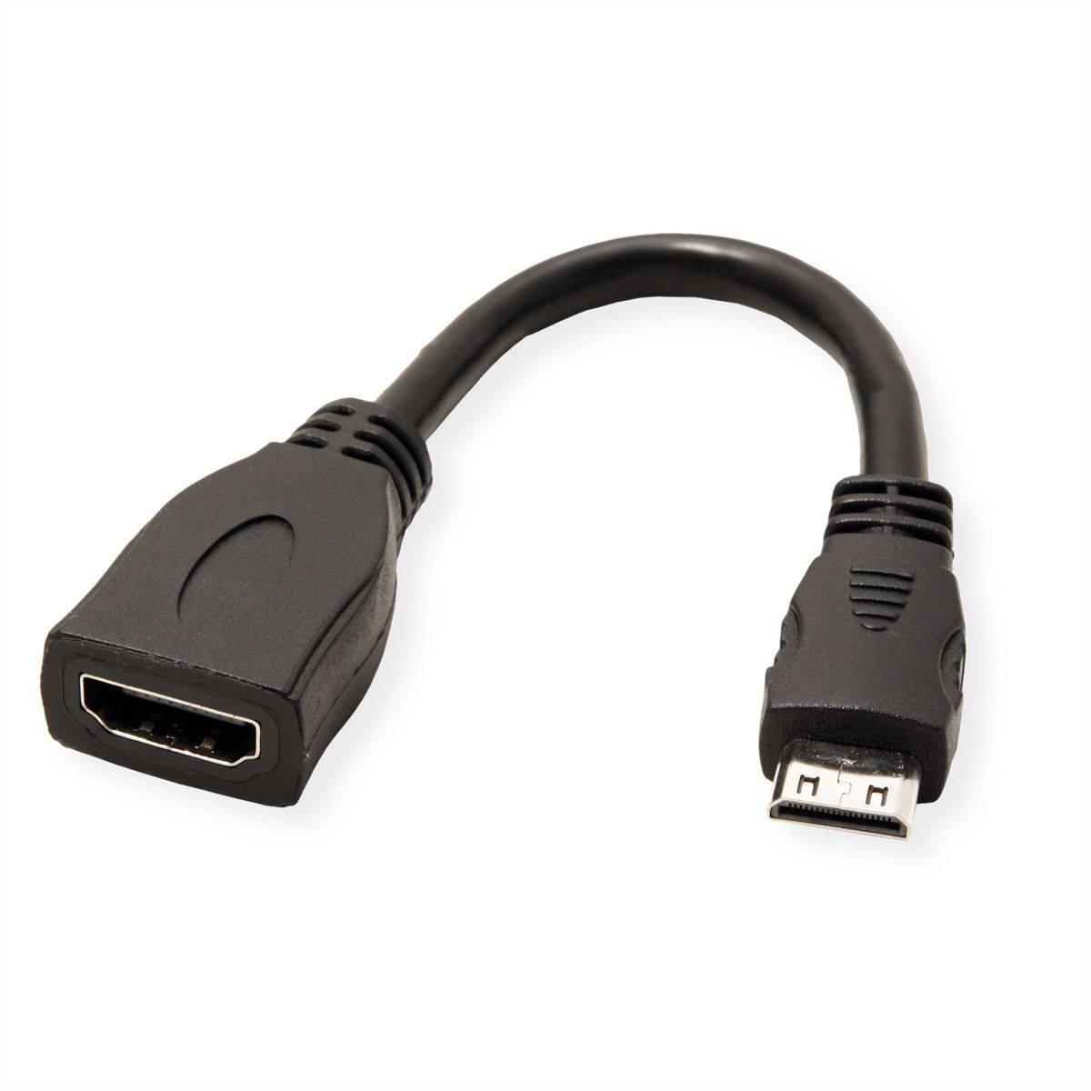 VALUE HDMI High Speed Kabel mit Ethernet, HDMI BU - Mini HDMI ST, 0,15 m