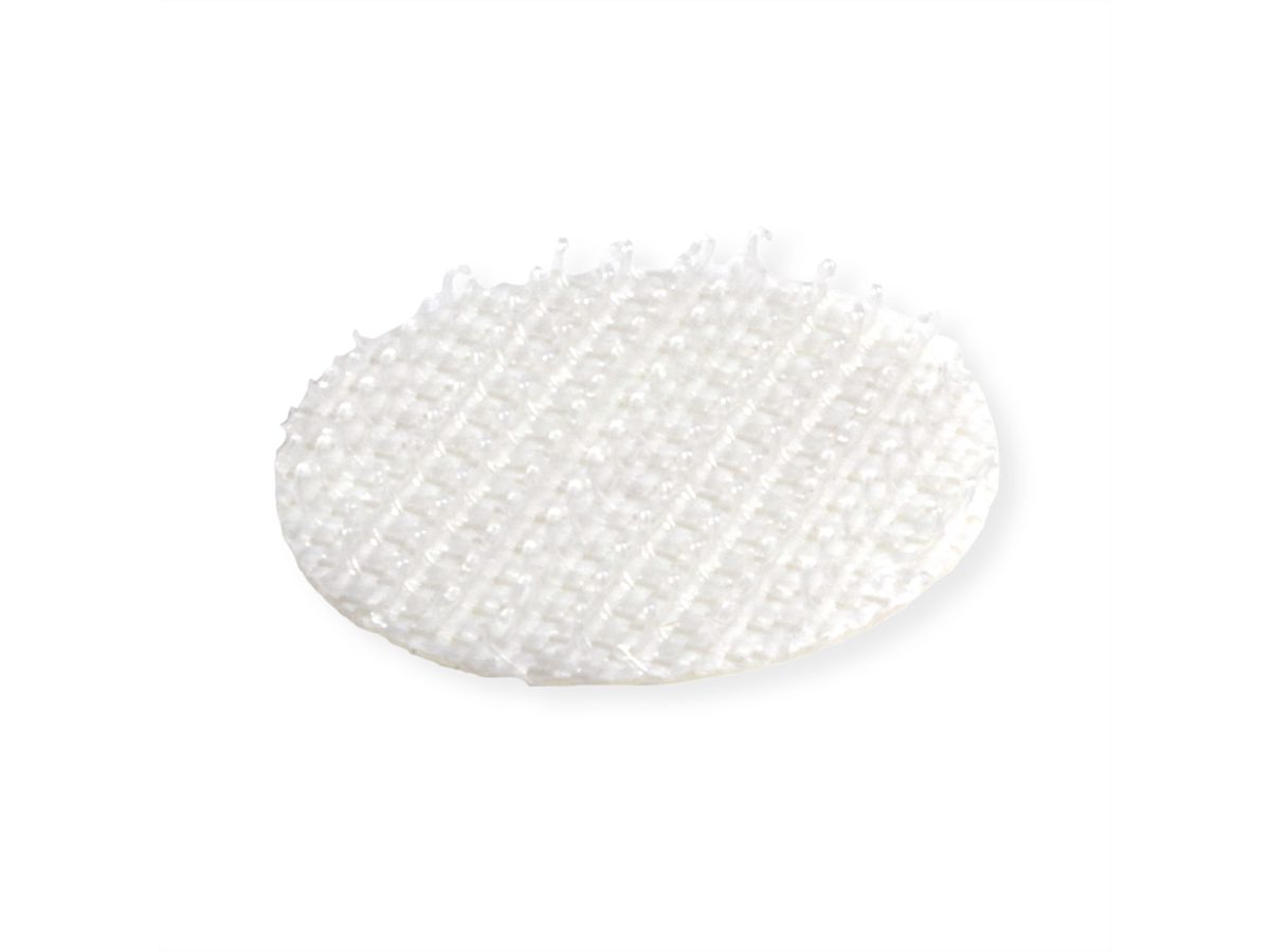 VELCRO® Klettpunkte Selbstklebend Nur Haken, 19mm x 125 Weiß
