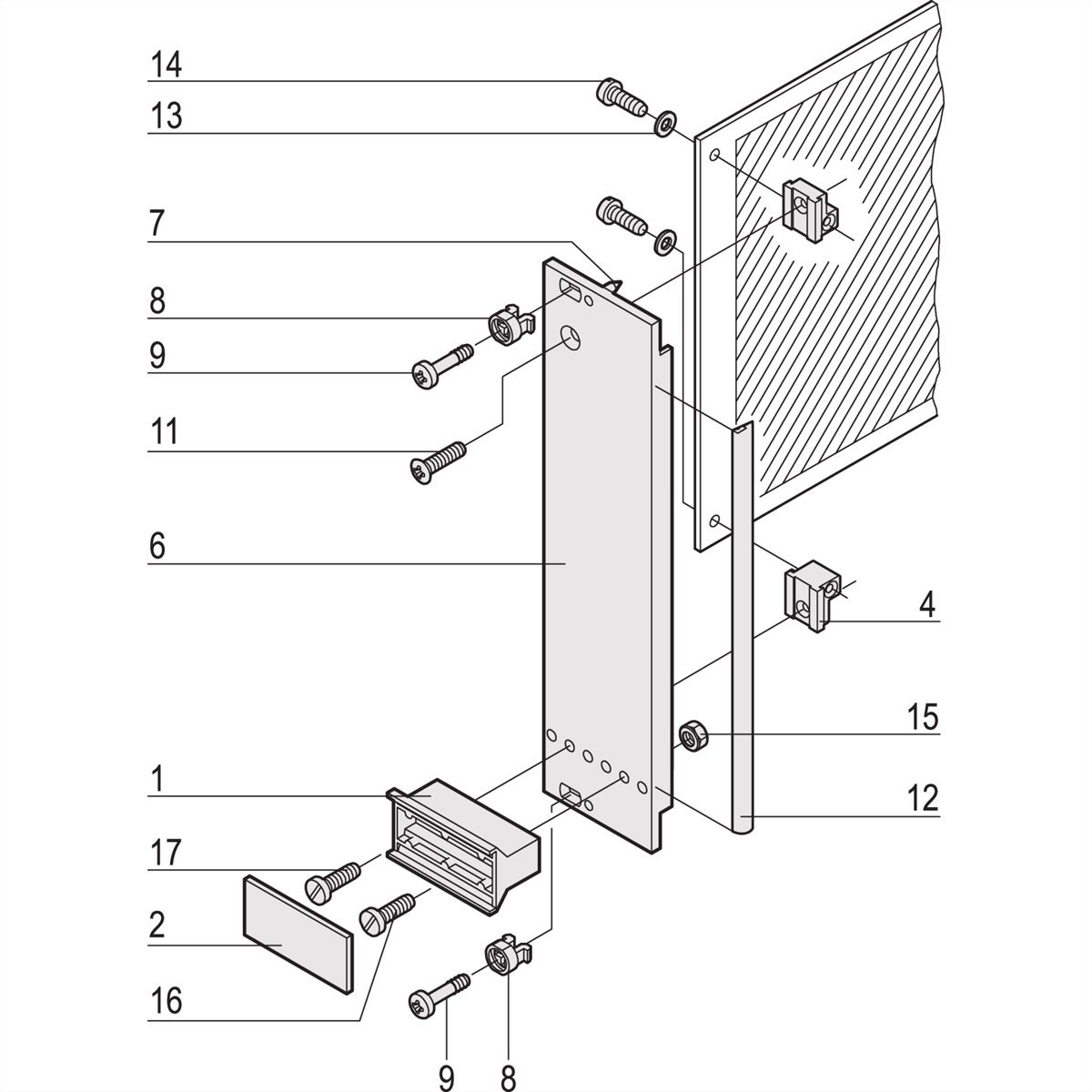 SCHROFF Steckbaugruppe mit starrem Griff in Trapezform - STECKBAUGR.HF TR-GR 3HE 8TE