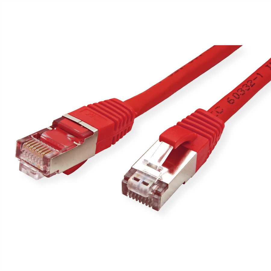 VALUE Patchkabel Cat.6 (Class E) S/FTP (PiMF), LSOH, rot, 2 m