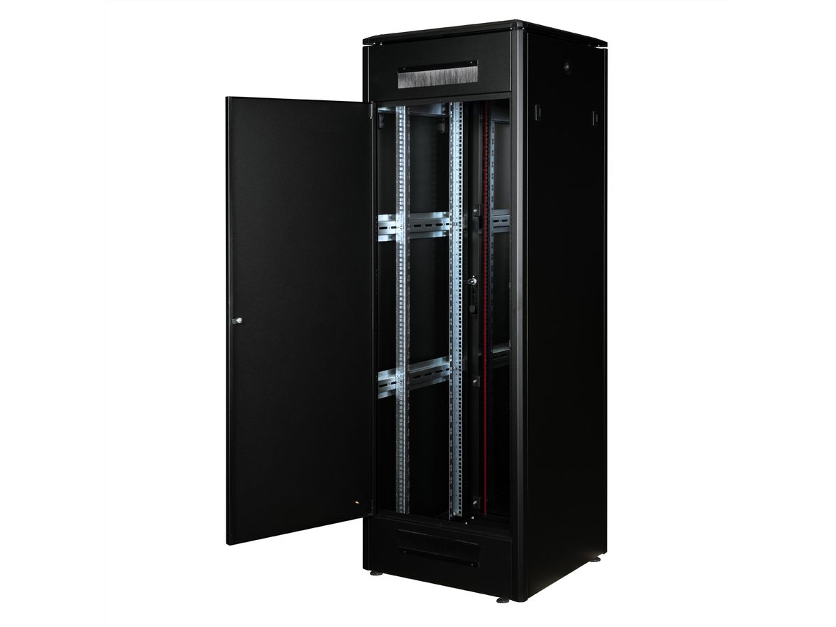 ROLINE 19-Zoll Netzwerkschrank Pro 36 HE, 600x800 BxT Glastür schwarz