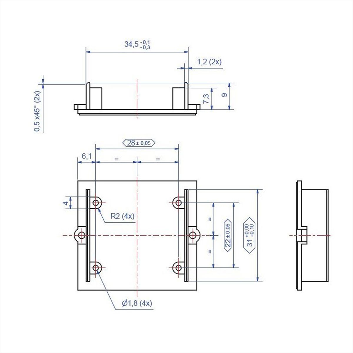 BACHMANN Custom Modul Blindabdeckung mit Anschraubdome, schwarz
