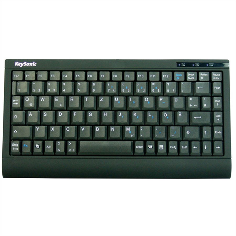 KeySonic ACK-595 C+ Mini-Tastatur PS/2 USB schwarz US-Layout