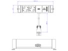 BACHMANN DESK RAIL 2x Schutzkontakt 1x USB Charger