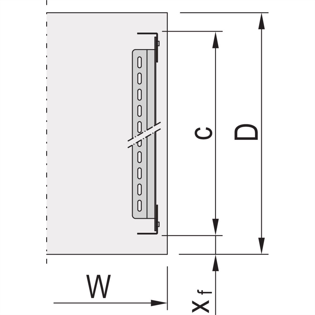 SCHROFF Gleitschiene 25 kg - GLEITSCHIENEN SATZ 600T 10ST