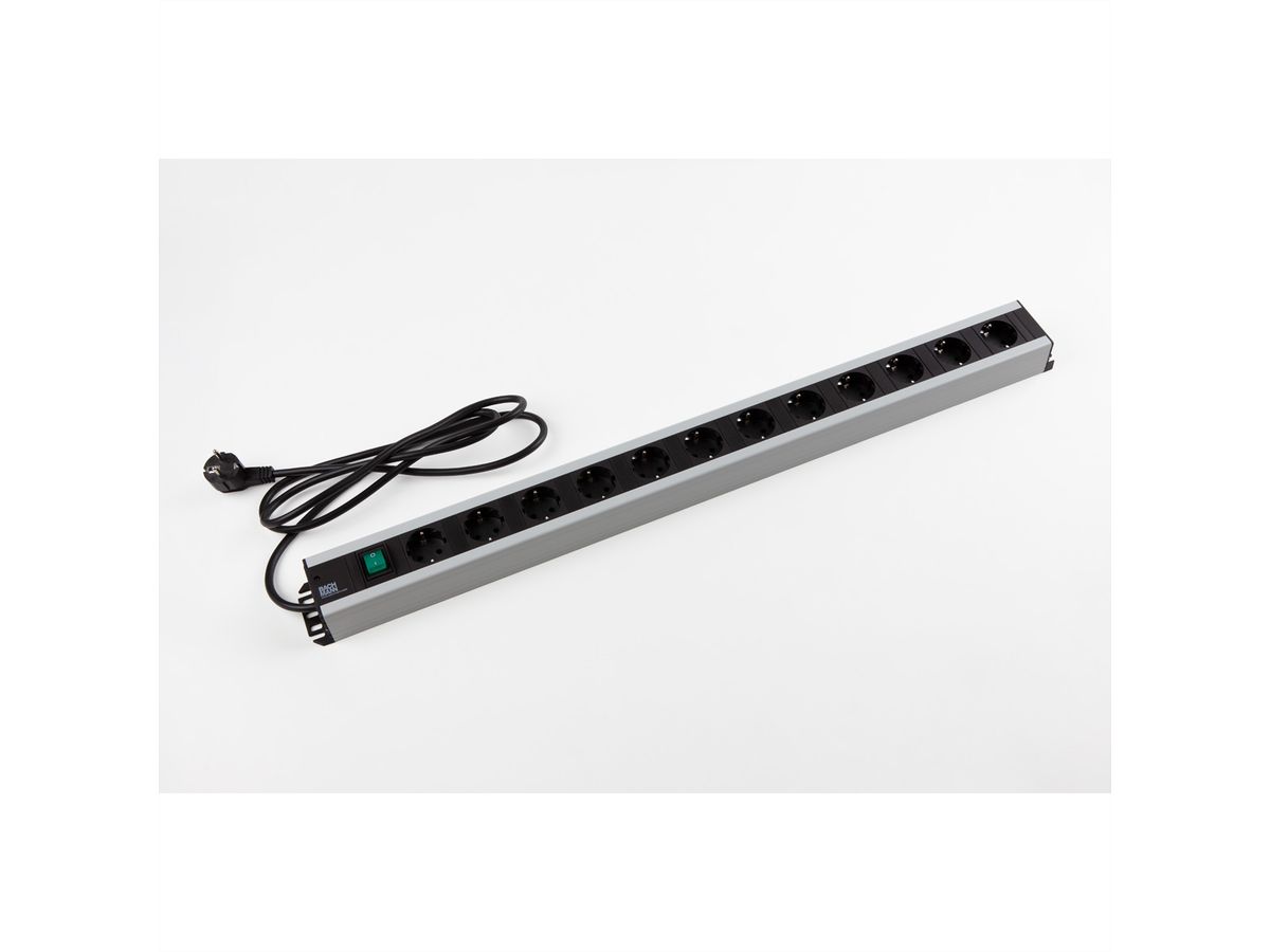 BACHMANN Handwerkerleiste 12x Schutzkontakt, Schalter, 2 m