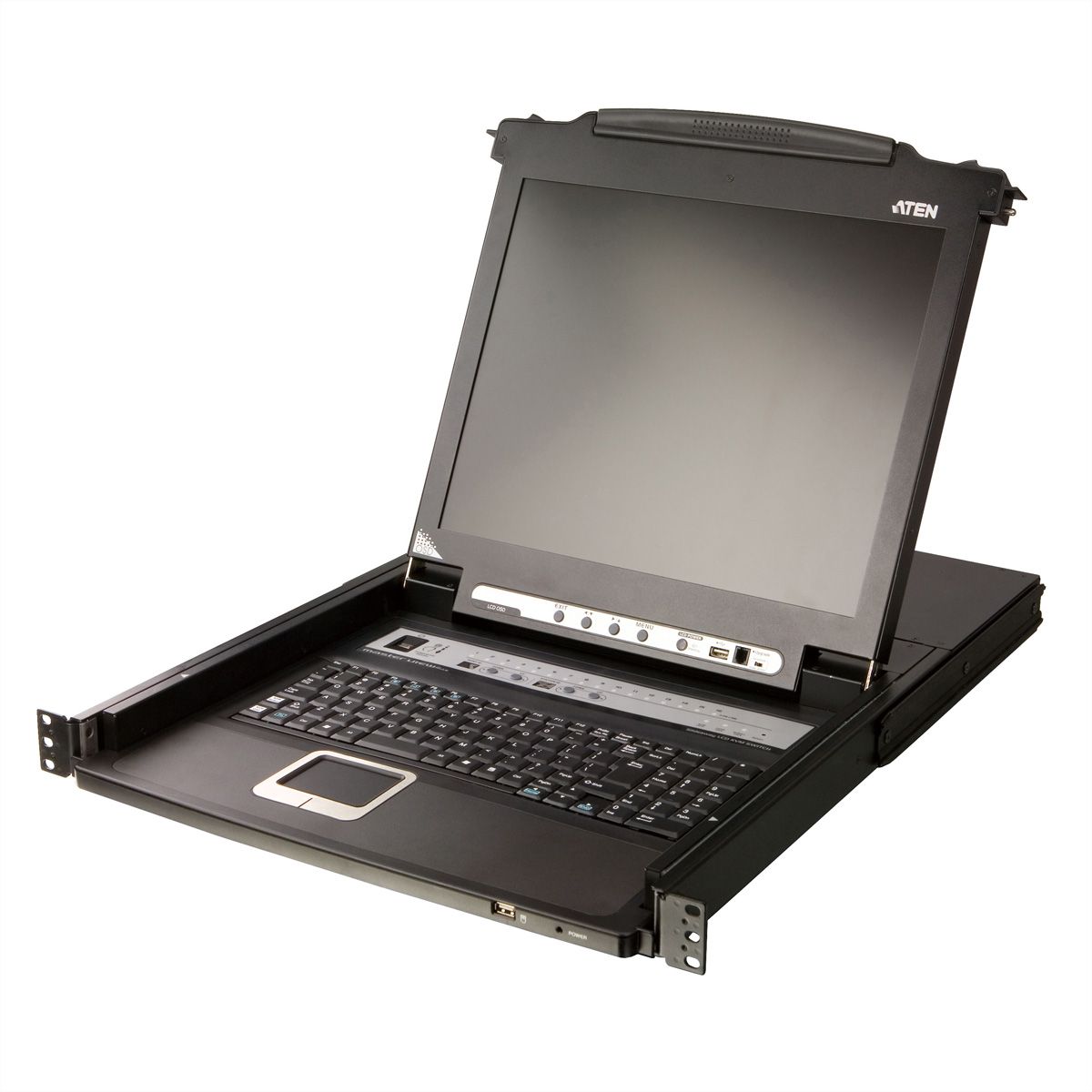 ATEN CL5716MW 43cm wide LCD KVM Switch, USB-PS/2,VGA, 16 Port, FR-Layout
