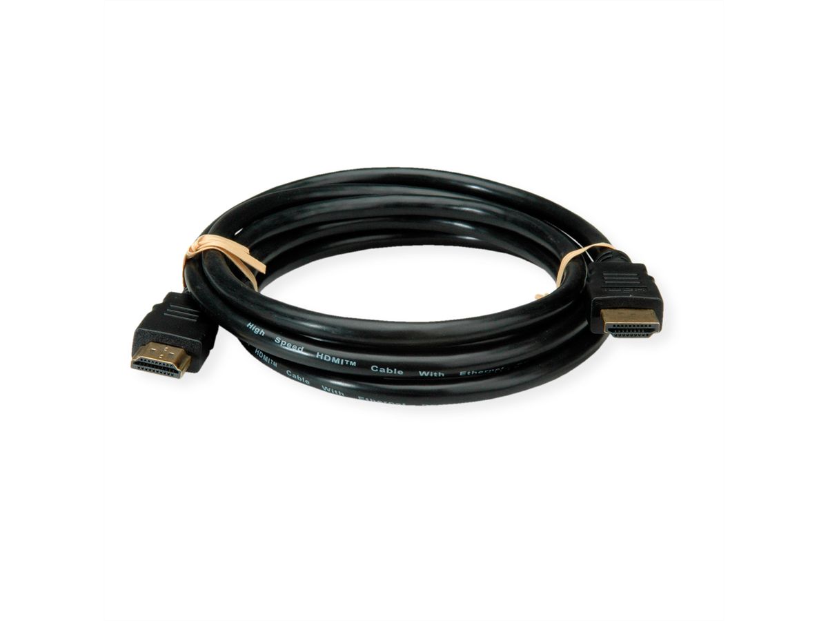 ROLINE RM 8K HDMI Ultra HD Kabel mit Ethernet, ST/ST, schwarz, 2 m