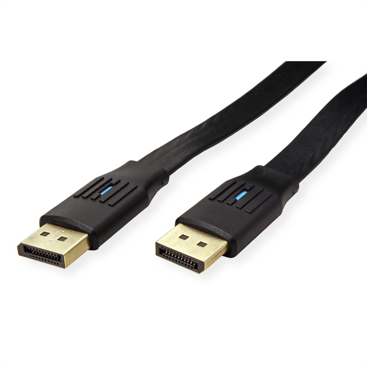 VALUE DisplayPort Kabel, v1.4, flach, DP ST/ST, schwarz, 3 m