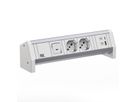 BACHMANN DESK 2xP40 1xUSB A/C 22W 1xSchalter GST18 RAL9010