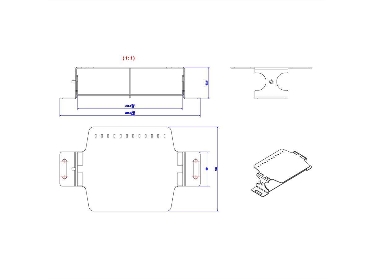 BACHMANN Consolidation Point Halterung 3-fach, verpackt im Polybeutel