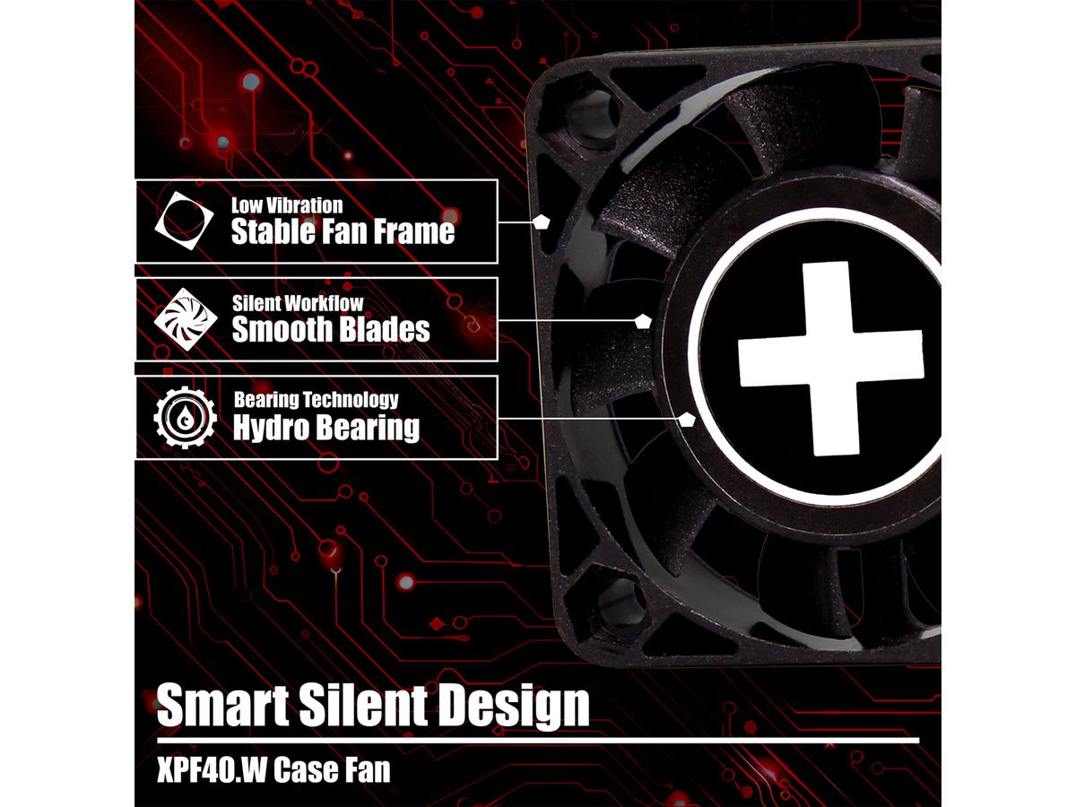 Xilence XPF40.W 40mm Gehäuselüfter, 3PIN, White Box
