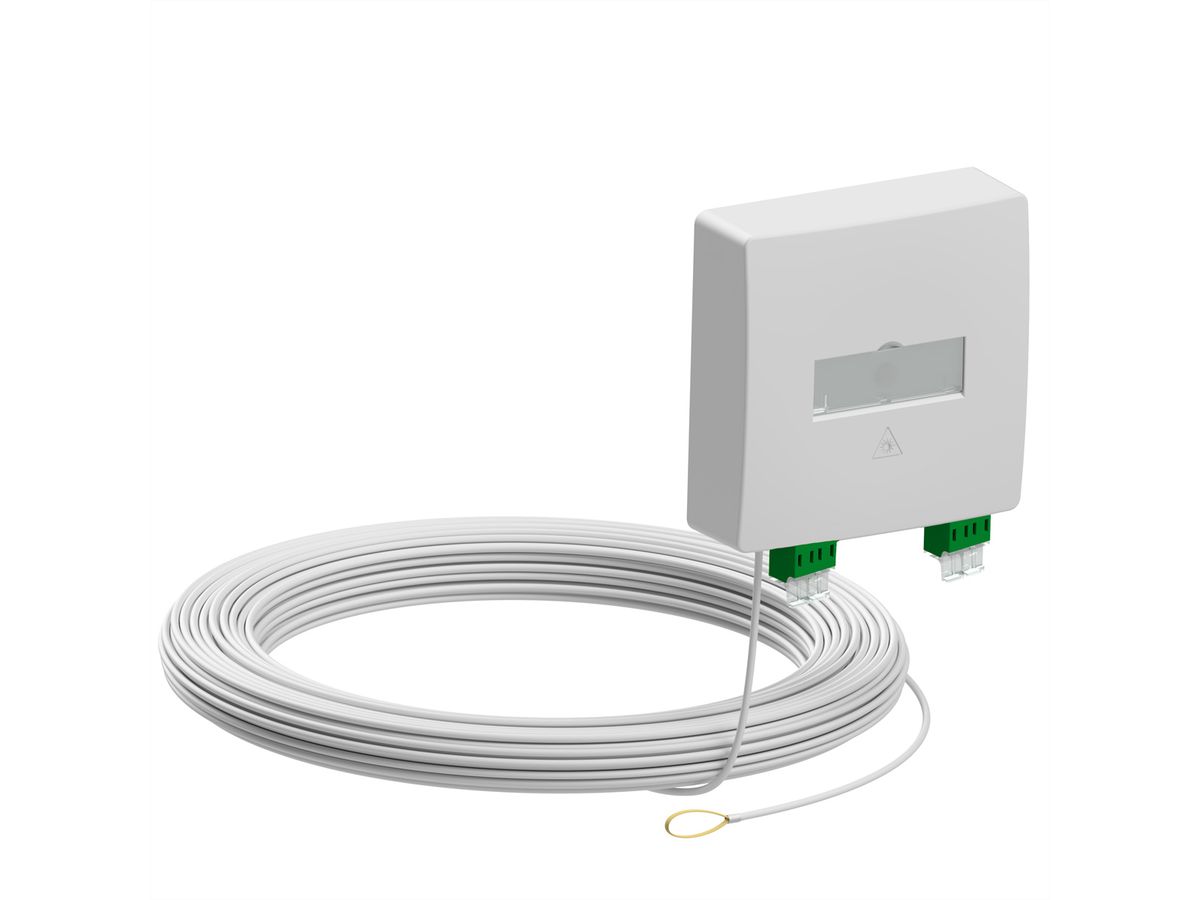 d.center® Gf-TA 42, vorkonfektioniert & terminiert, bestückt mit 2x LCD/APC Kupplung & 2x LC/APC-Duplex-Kabel, 40 m